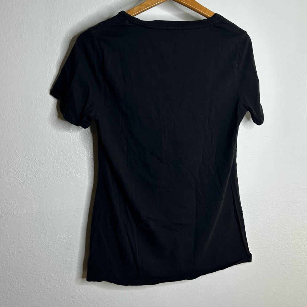 ATM 100% Cotton Black Scoop Neck Short Sleeve T - Shirt Top Size Medium - Picture 9 of 14
